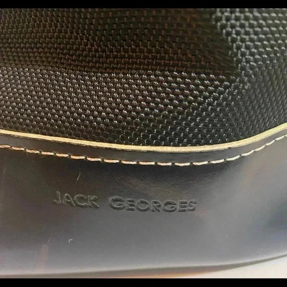 Jack Georges  unisex black canvas briefcase bag - Picture 8 of 15